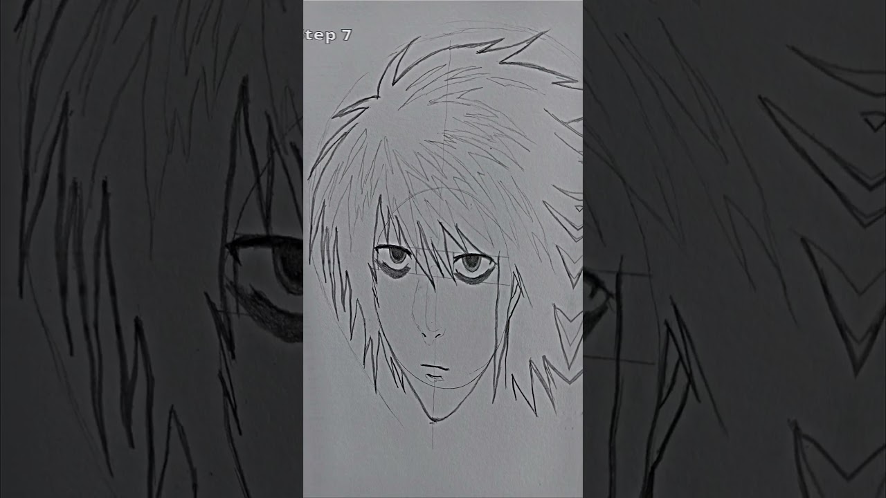 Lawliet drawing tutorial