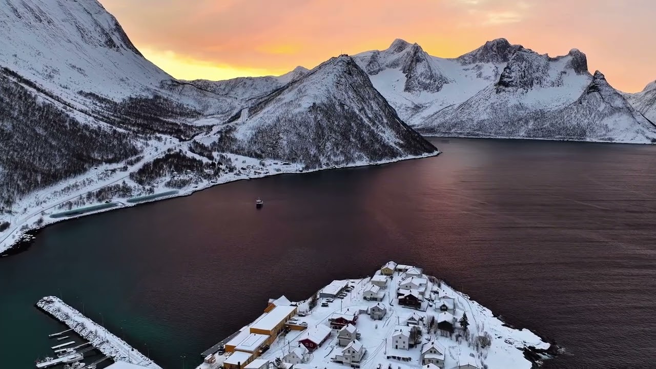 Flying in Senja, Norway