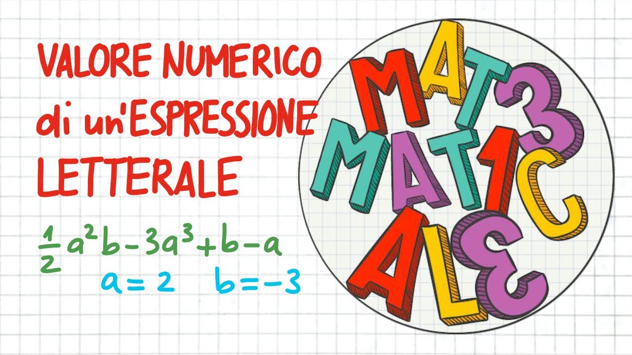 VALORE NUMERICO di un'ESPRESSIONE LETTERALE  _ CL08