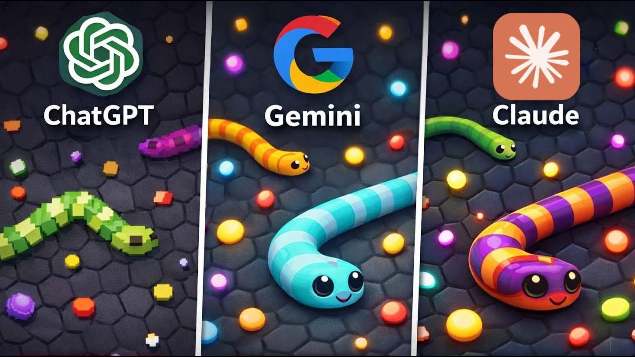 ChatGPT vs Gemini vs Claude. Кто лучше сделает игру Slither.io