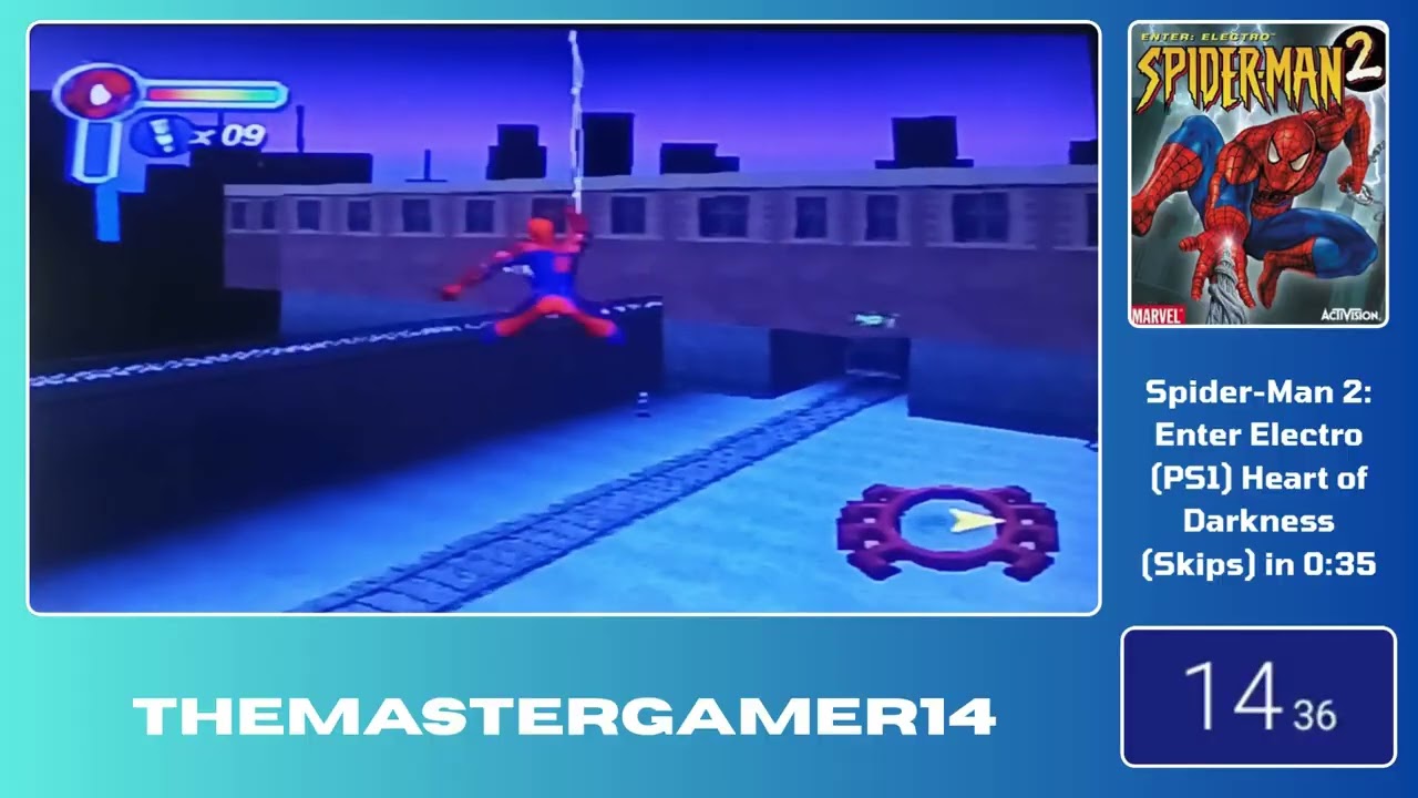 Spider-Man 2: Enter Electro (PS1) Heart of Darkness Speedrun in 0:35