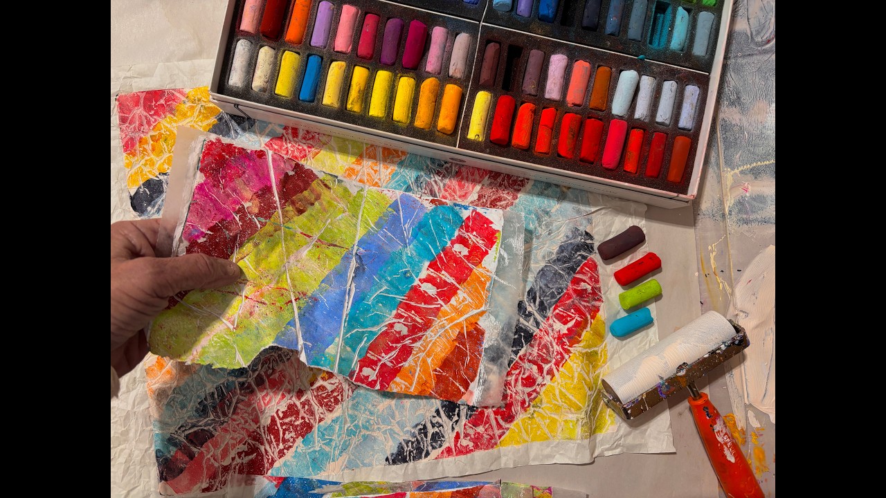 How To Make No Smear Pastel Prints Using Soft Pastels Directly On Gel Printing Plate