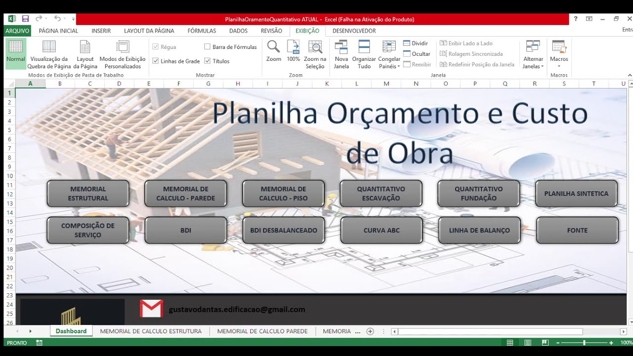 Planilha de Or&ccedil;amento Quantitativo