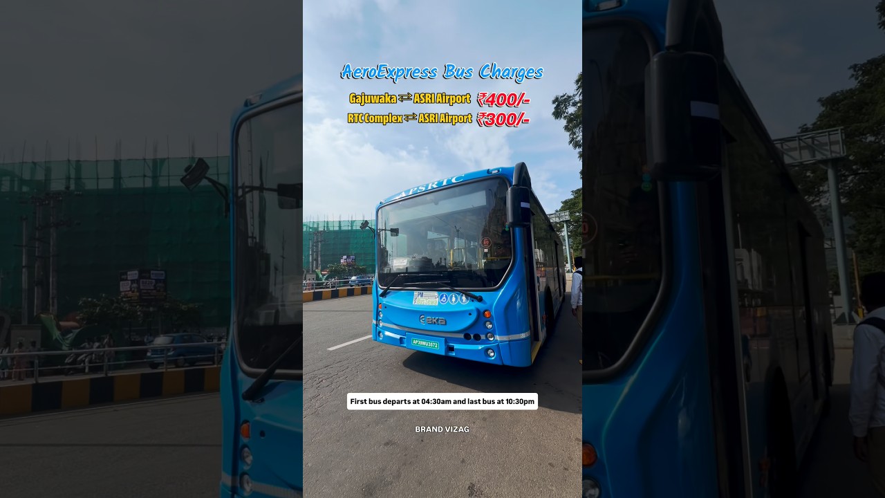 AeroExpress Bus Fares revealed! Gajuwaka to Bhogapuram Airport ₹400/- #brandvizag #bhogapuramairport