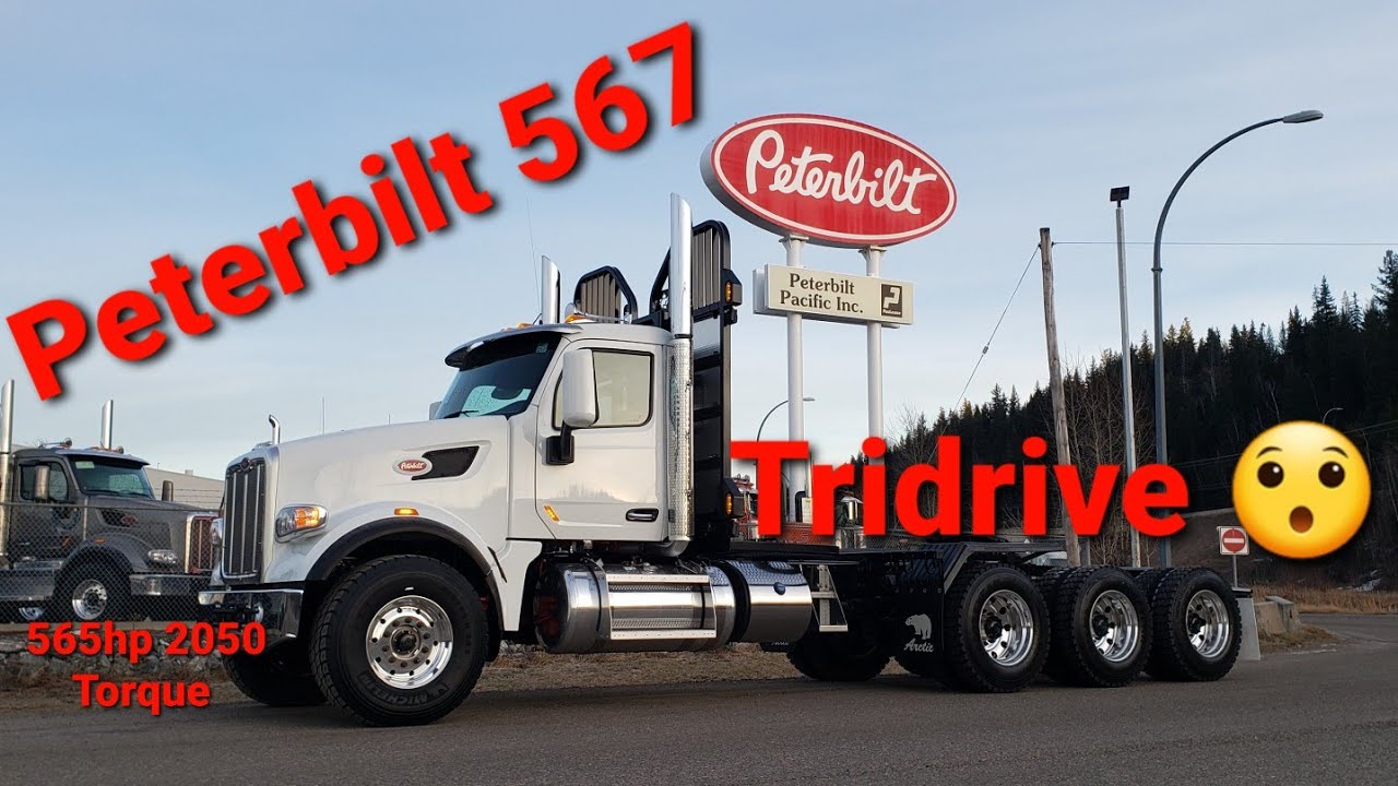 ПЕРВЫЙ ВЗГЛЯД! на НОВЫЙ лесопогрузчик Peterbilt 567 с передним мостом и тройным приводом!
