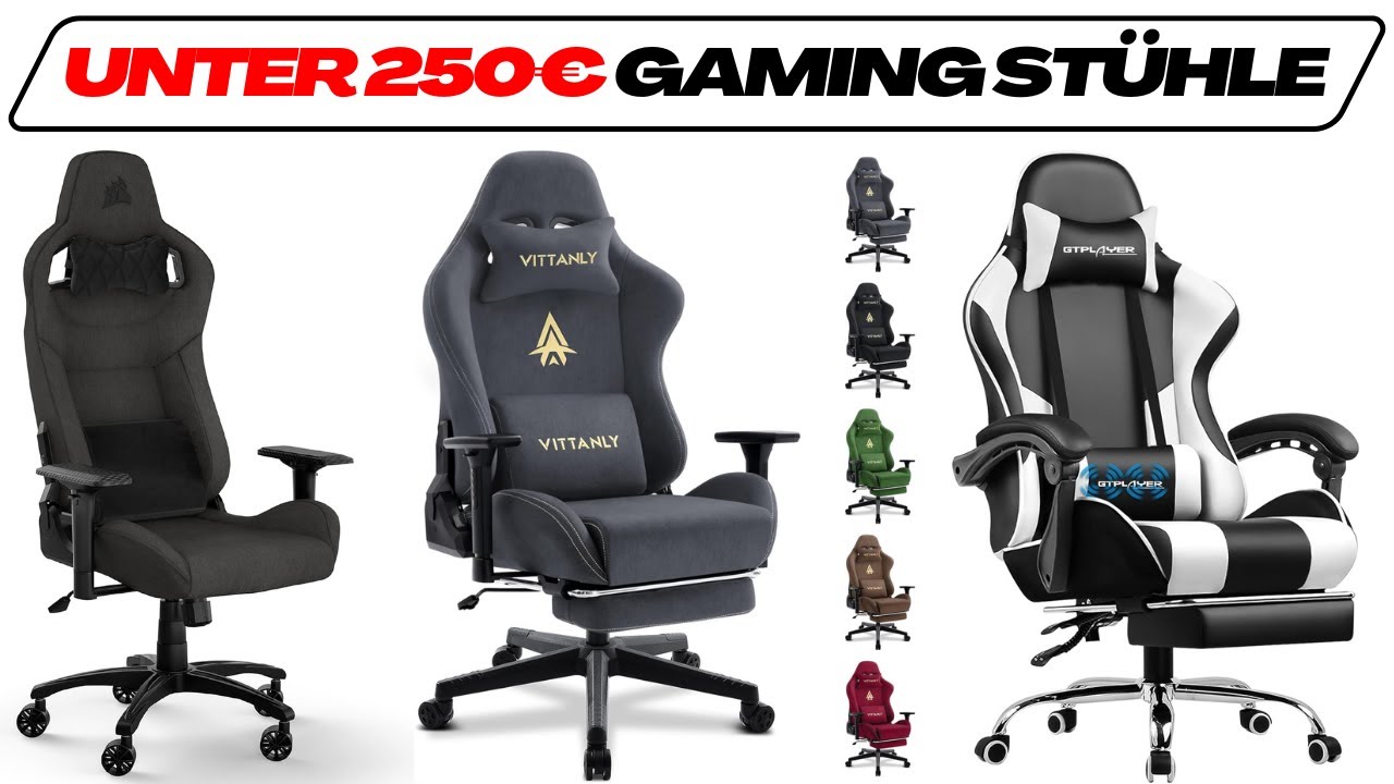 Gaming St&uuml;hle unter 250&euro; 🥇 Gaming Stuhl Test Vergleich 2026