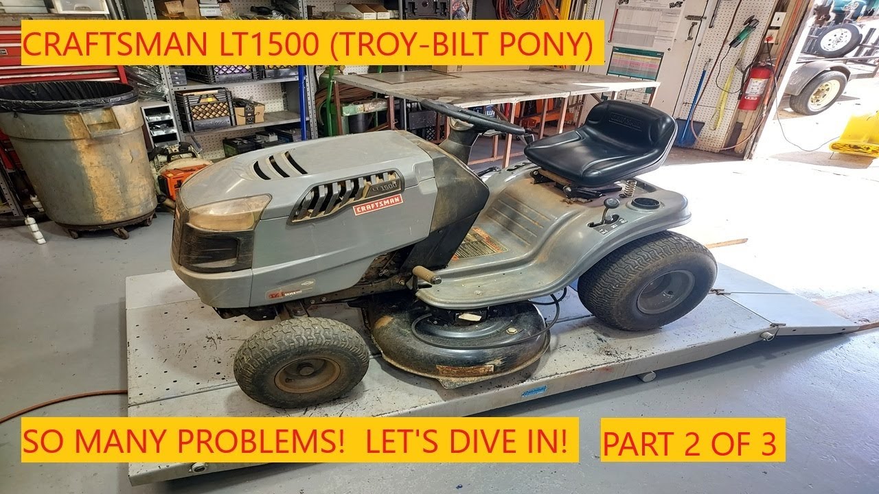 Самоходная газонокосилка Craftsman LT1500 (Troy-Bilt Pony) | Много проблем! Часть 2 из 3