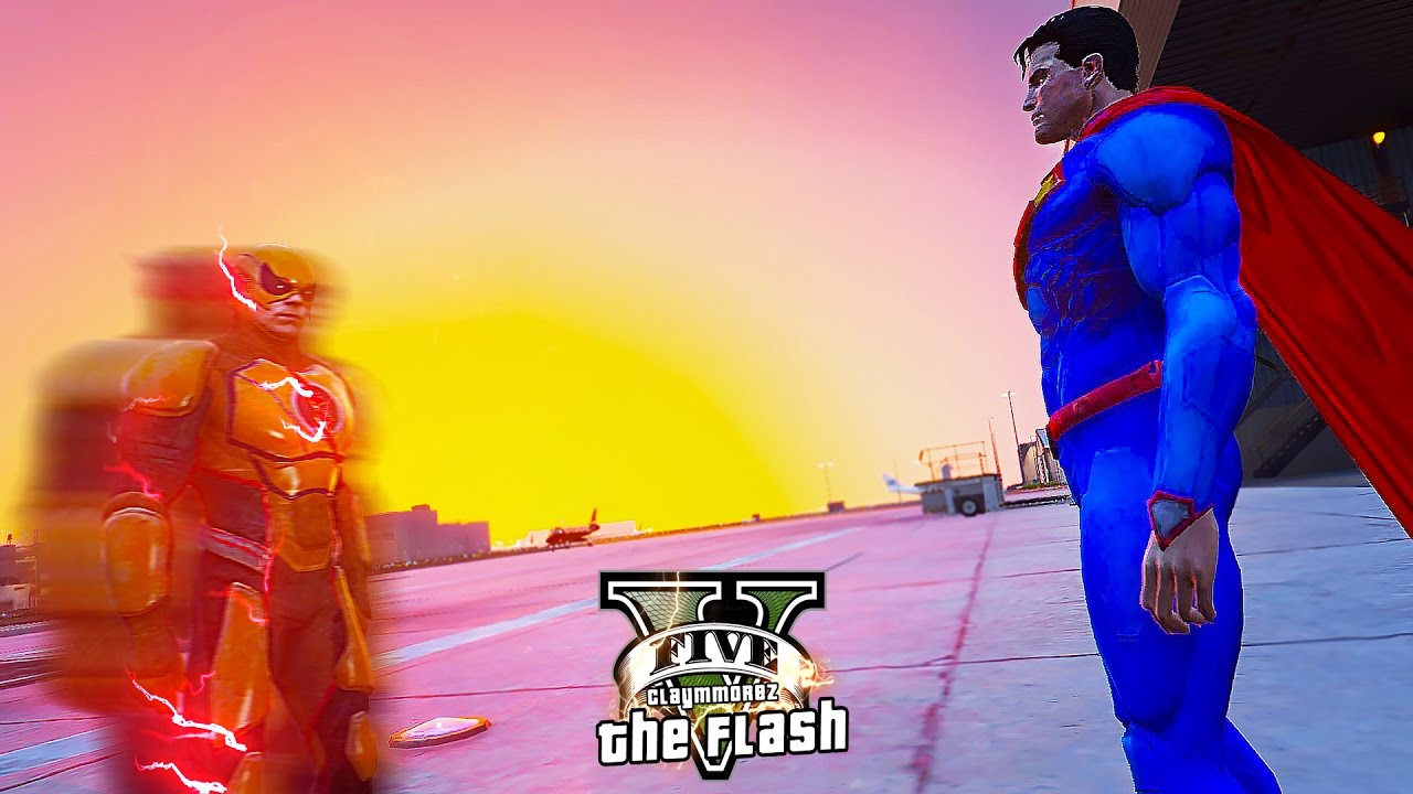 Injustice Reverse Flash VS Superman ! Speed VS Power (GTA 5 Ultimate Flash Mod)