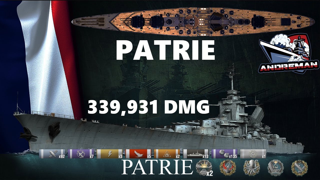 Patrie Francuski super pancernik World of warships (wows)