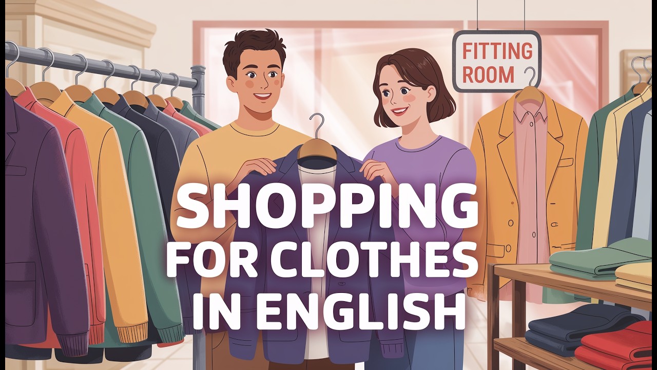 How to Shop for Clothes in English | Real Store Conversation (Beginner)