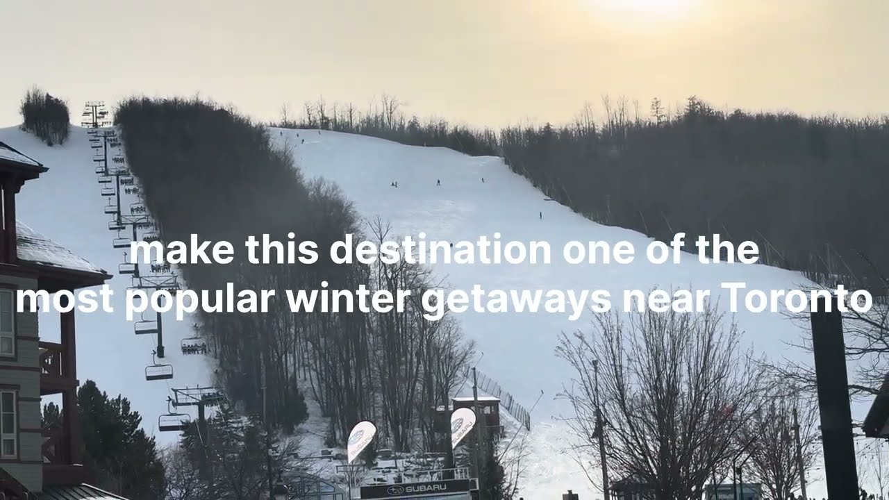 Blue Mountain Village Winter Walk 🇨🇦 | Snowy Streets & Cozy Atmosphere in Blue Mountain Ontario (4K)