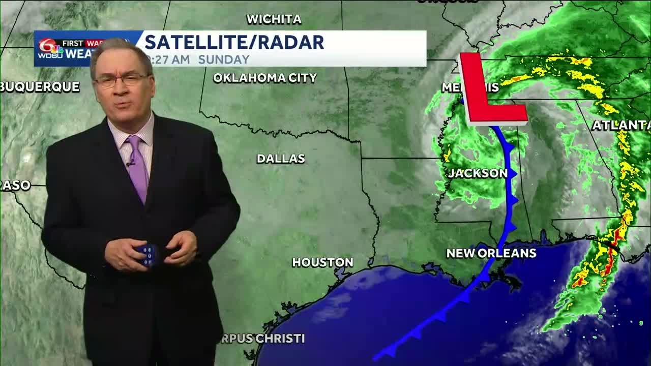 Overnight storms, sunshine returns Sunday afternoon