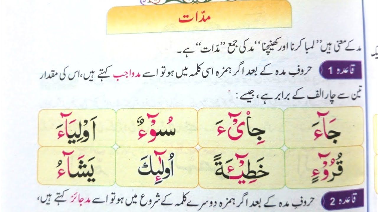 Qurani Qaida (Complete lesson-22) (مدات) (Rules of Madd) Quranic Alphabet.