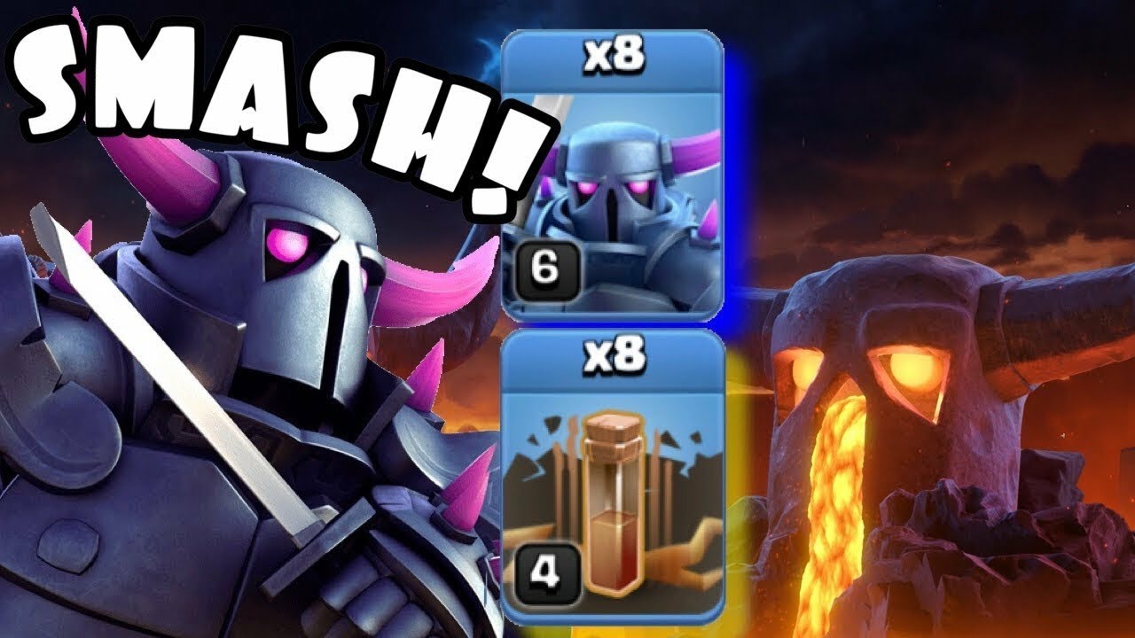 TH10 PEKKA SMASH ATTACK WITHOUT SEIGE MACHINE | TH 10 PEKKA SMASH STRATEGY | TH10 BEST GROUND ATTACK