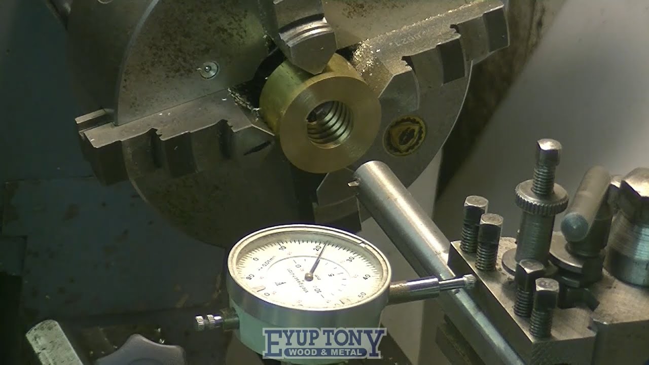 Screw cutting in the lathe.  Left hand internal acme thread.