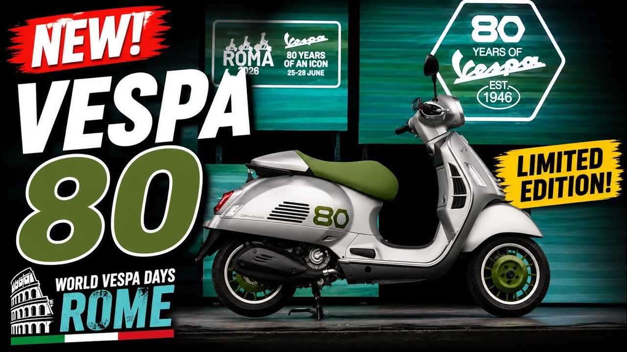 🇮🇹 2026 Vespa 80th Anniversary (Edizione Ottantesimo) &ndash; First Look | World Vespa Days Rome