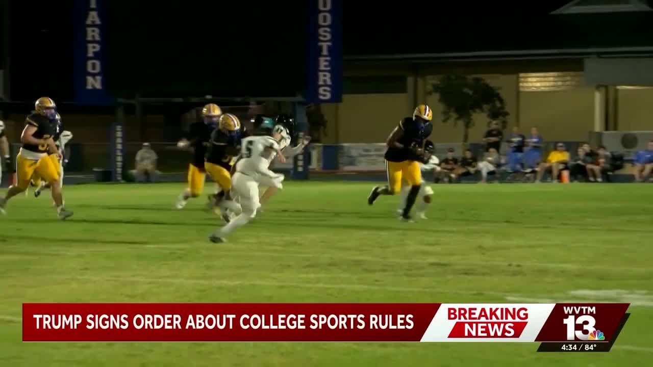 President Trump signs executive order that aims to stabilize college sports
