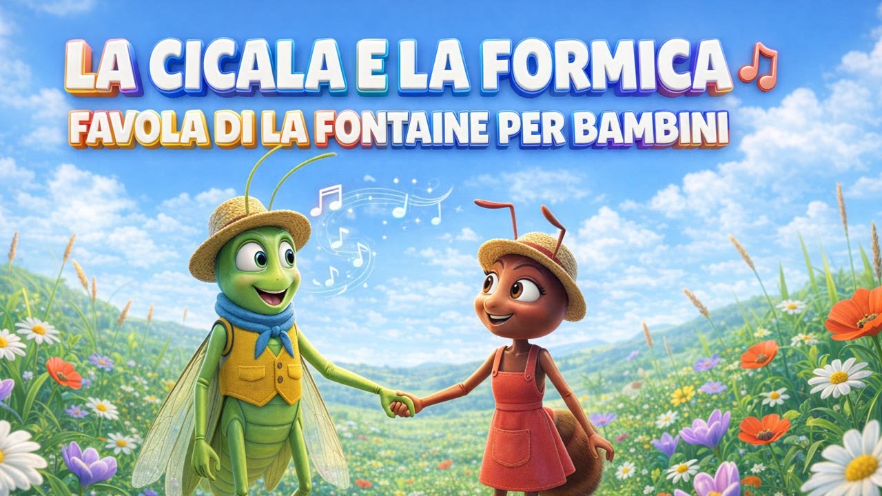 La Cicala e la Formica 🎵🐜 | Favola di La Fontaine per bambini
