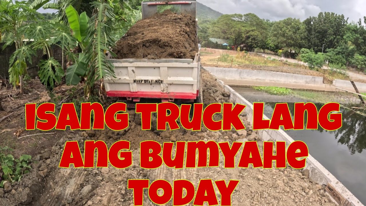Mukhang stop nanaman bukas ang pag tambak | Konti na lang sana kumpleto na ang likod ng pond