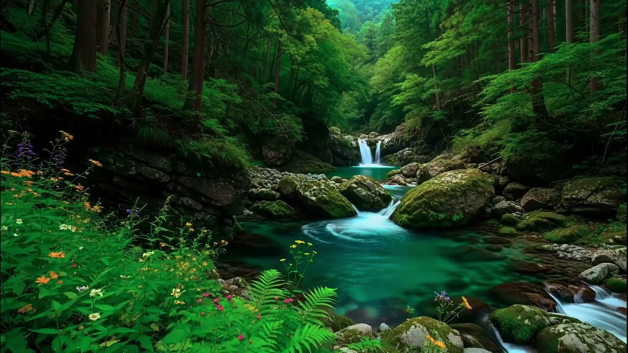 Study & Focus Aid: Crystal Clear River Sounds | 4K Ultra HD Nature Ambience