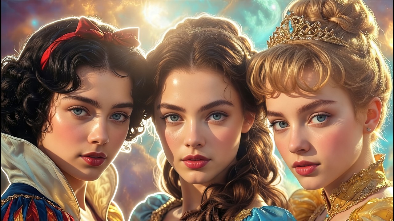 Dreamlike Disney Princesses Come to Life Magical Fairytale Mashup (Snow White, Cinderella, Belle) 4K