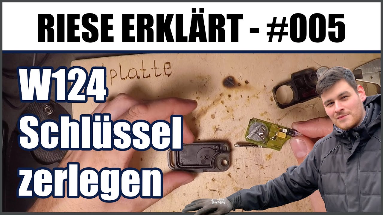 Mercedes Benz W124 Infrarotschl&uuml;ssel zerlegen f&uuml;r Reparatur, Batteriewechsel [Riese erkl&auml;rt #005]