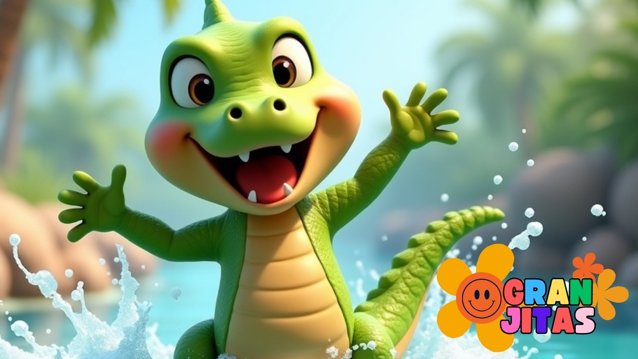 💚 Cloc Cloc en el Agüita – Canción de cocodrilito para peques 🐊