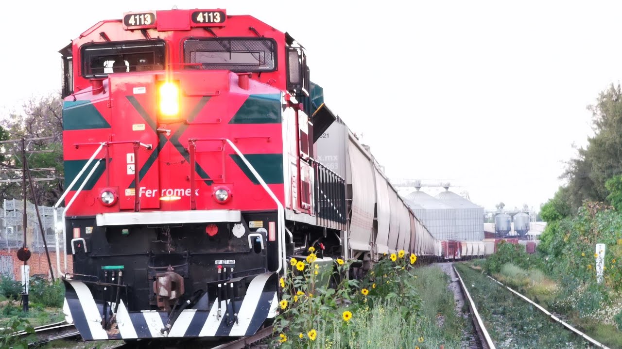 Asi batalla y patina una Maquina SD70ACe para arrancar tren en pendiente.
