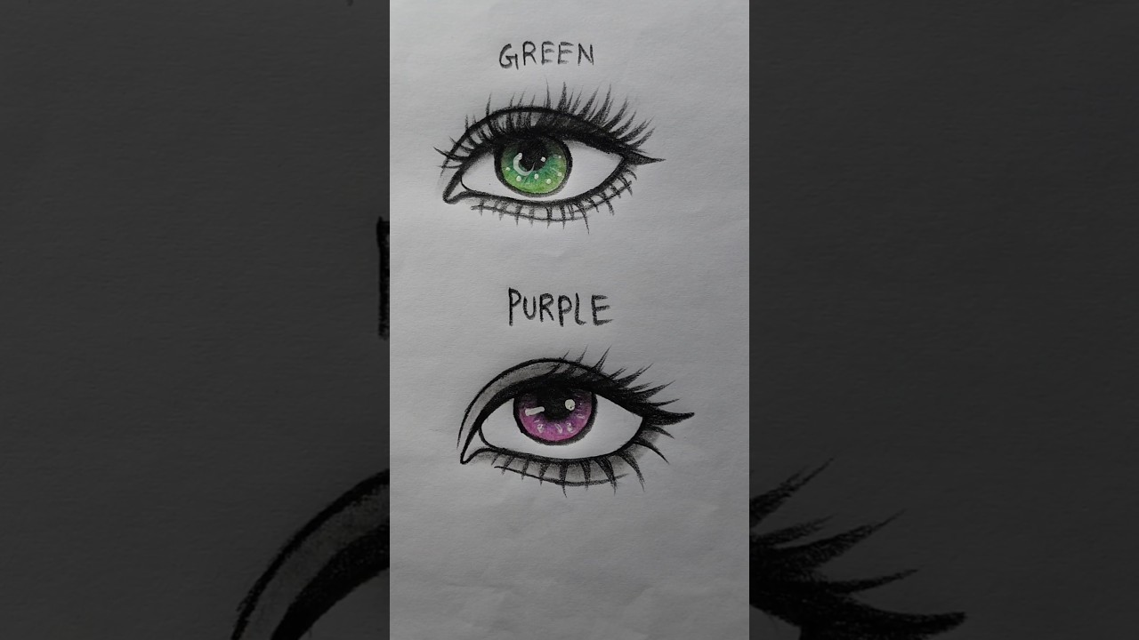 Green or Purple eye draw tutorial...✨ 