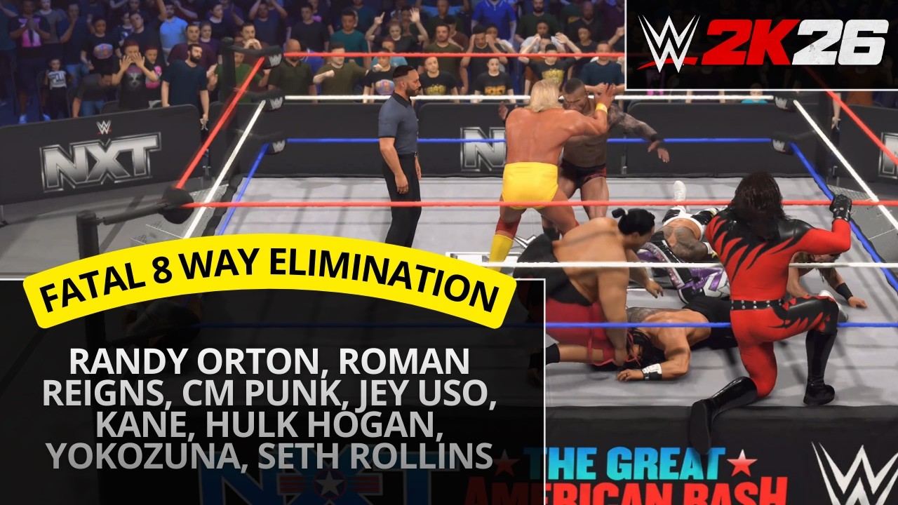 WWE 2K26 – Roman Reigns vs Randy Orton vs CM Punk vs Seth Rollins (Fatal 8 Way Elimination)
