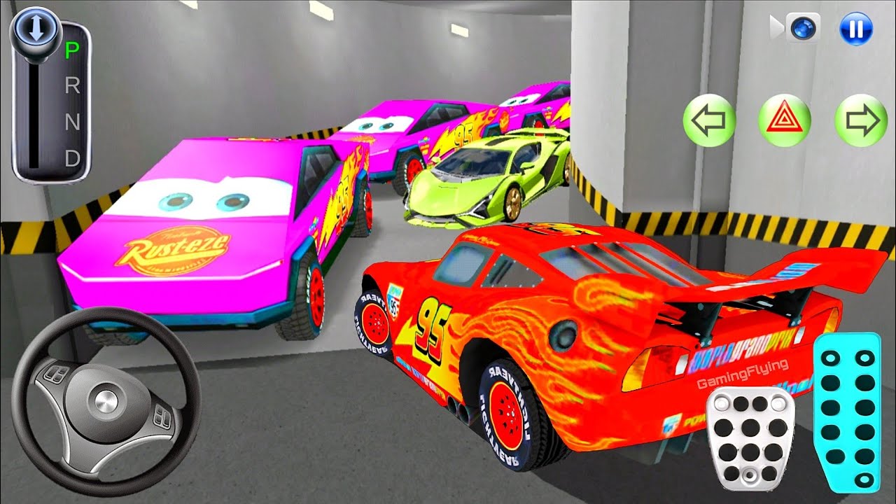 New McQueen car Stuck in Parking Garage - 3D Driving Class - 3D Driving Class Game - Car Game
