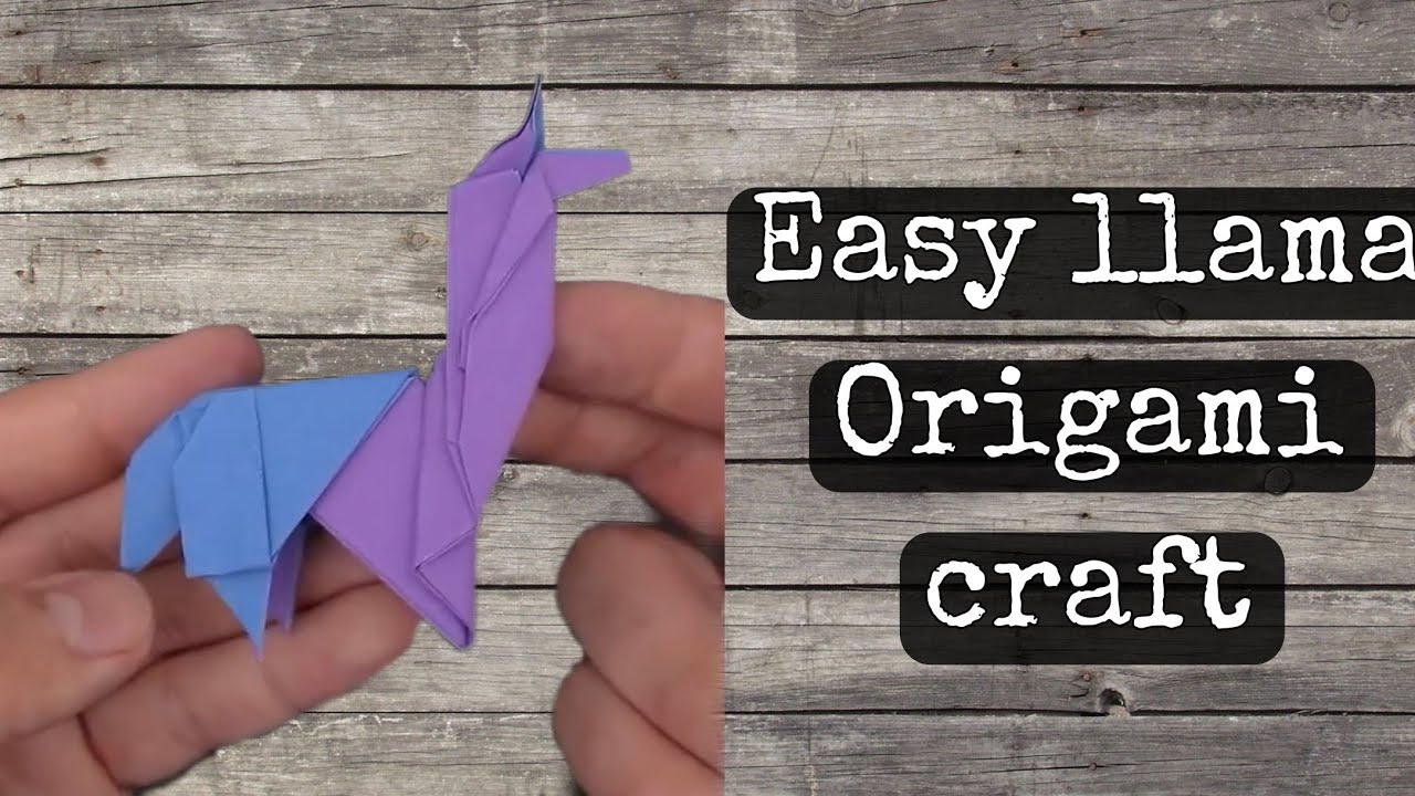 Easy llama Origami craft. 5 minute craft.