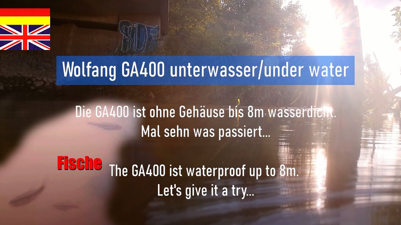 Billige Action Cam Wolfang GA400 unterwasser abgetaucht ► Ist sie wasserdicht? ► under water