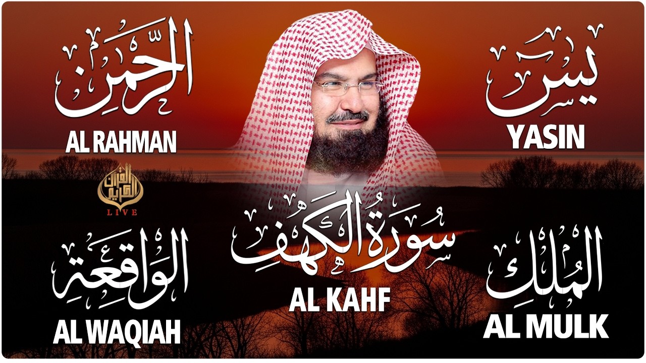 سورة يس + الواقعة + الرحمن + الملك + الكهف للرزق والشفاء العاجل باذن الله💚 عبد الرحمن السديس