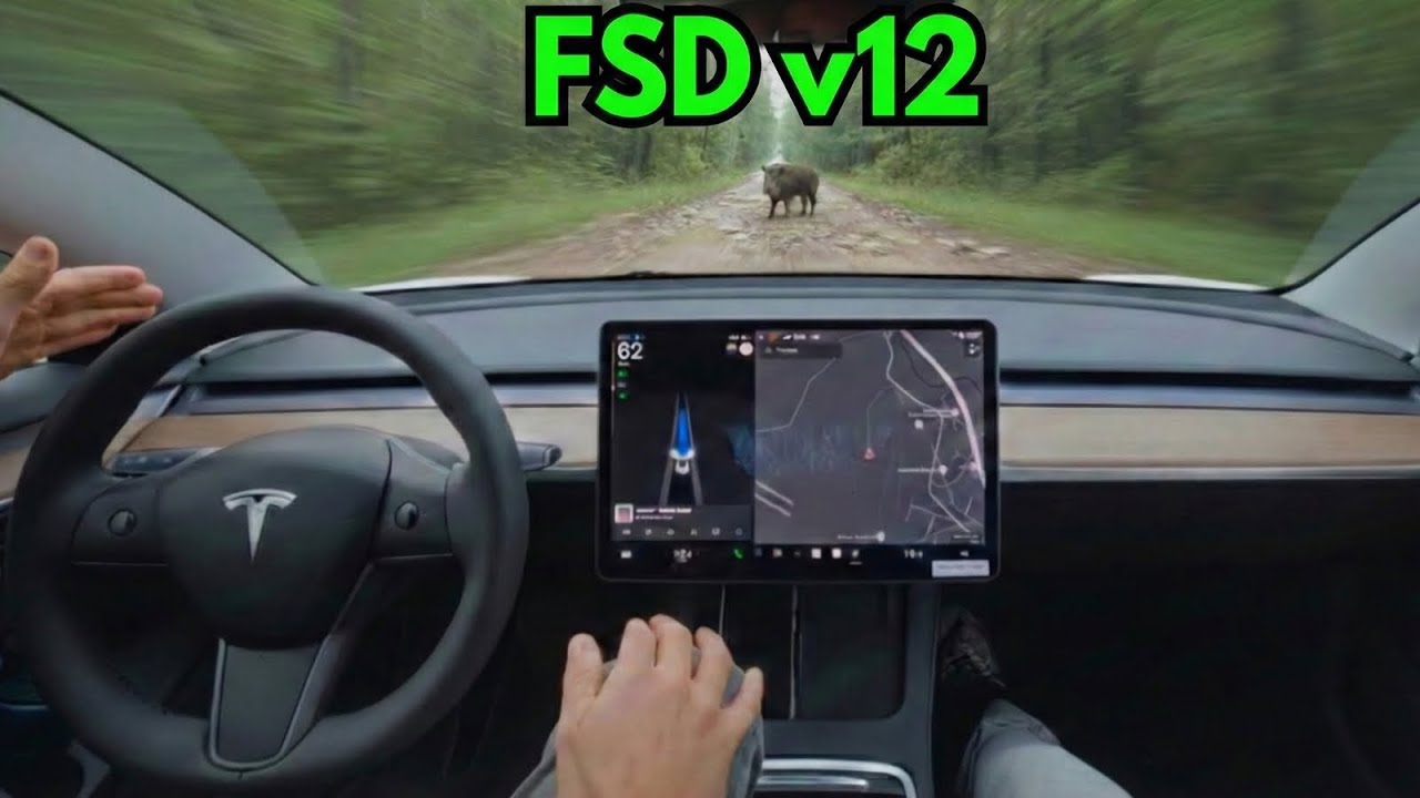 &Scaron;&iacute;len&yacute; test FSD v lese &ndash; STAR&Aacute; Tesla Model 3 s HW3!