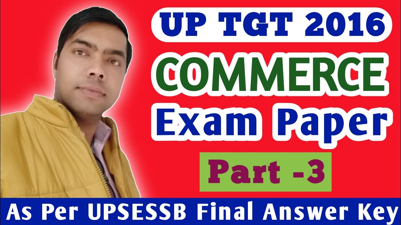 UP TGT Commerce Question Paper | UP TGT Commerce Previous Year Paper | UP TGT Commerce Classes