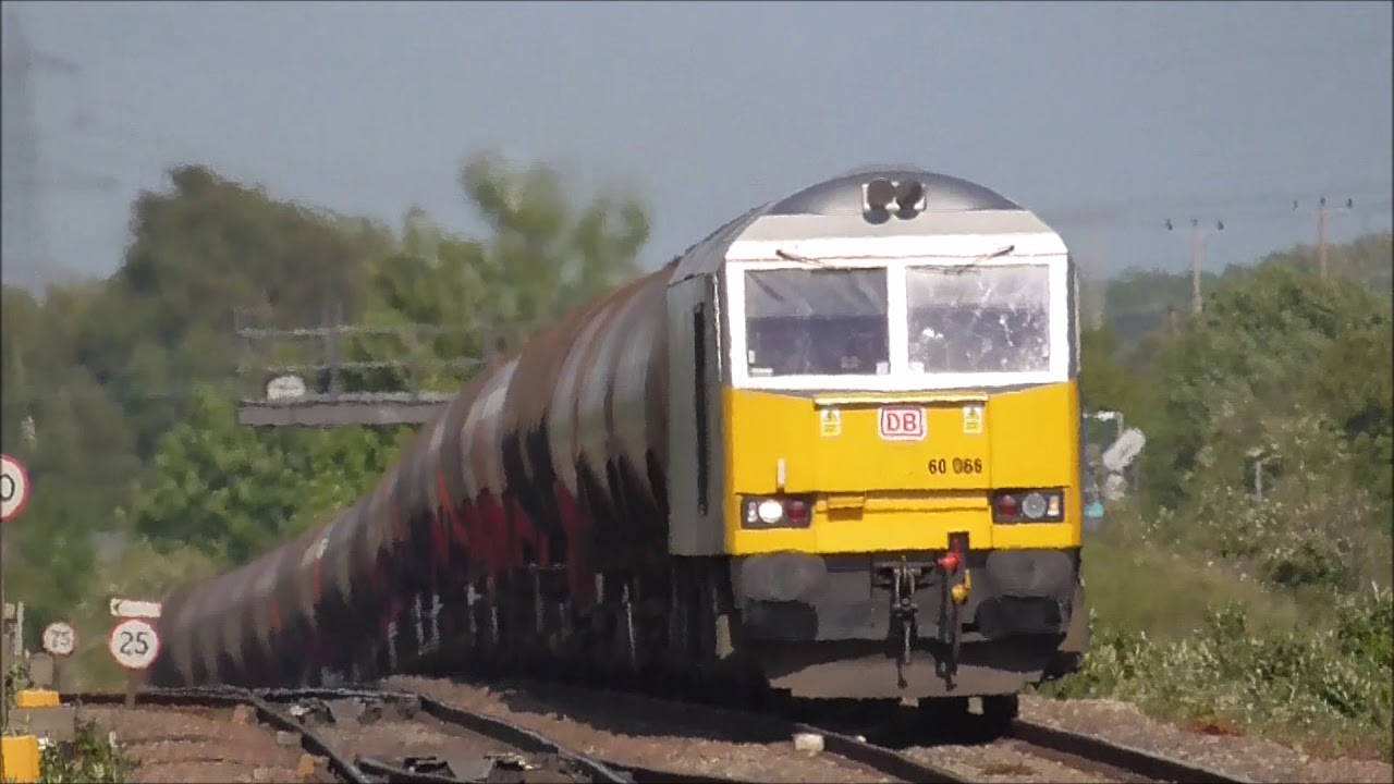 A selection of heavy oil trains loaded & empty featuring class 60 & 66