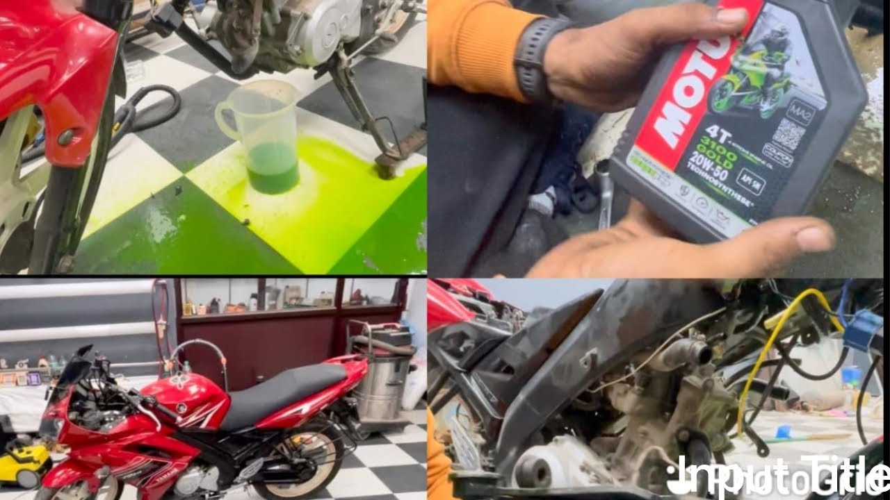 R15 bike full service || Engine flush || Radiator flush || Petrol tank clean || Radiator fan problem