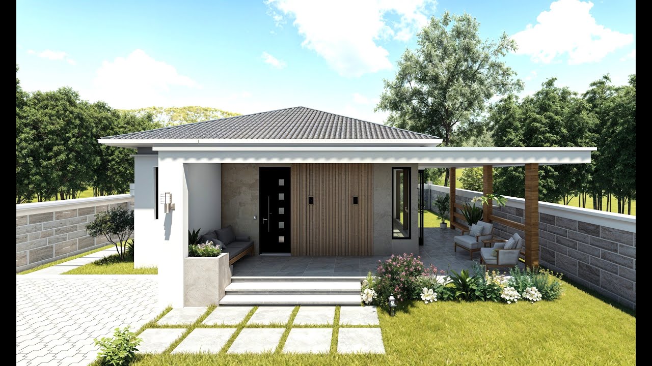 Simple Low Budget Small House Design (80 sqm) - 3 Bedroom Bungalow #architecture