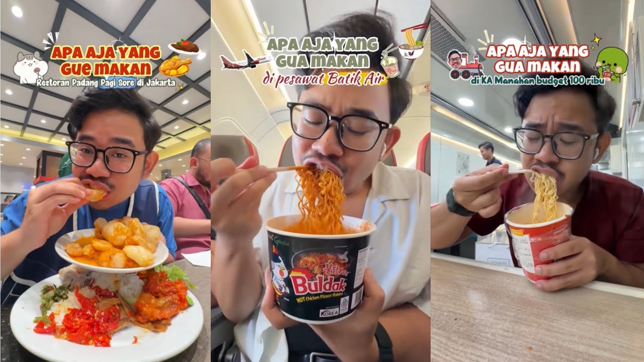 makan di pesawat batik air, kereta api manahan, & pagi sore cipete🍝🍜🥘