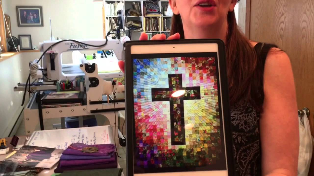 Cross of Many Squares Quilt~2~Gather Fabric~by SederQuilts