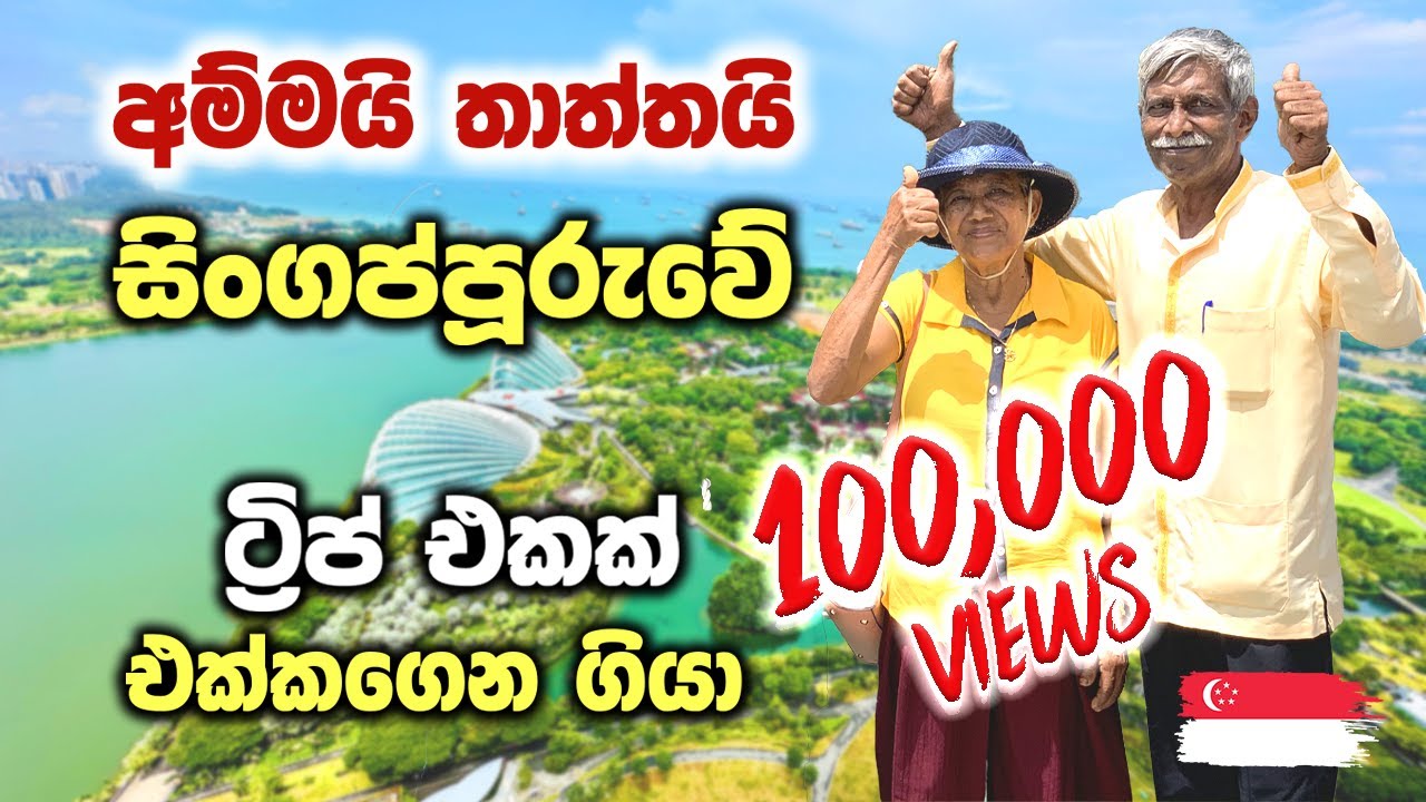 අම්මගෙයි තාත්තගෙයි පළවෙනි ගුවන් ගමන  සිංගප්පූරුවට My Parents First Trip to Singapore Travel Sinhala