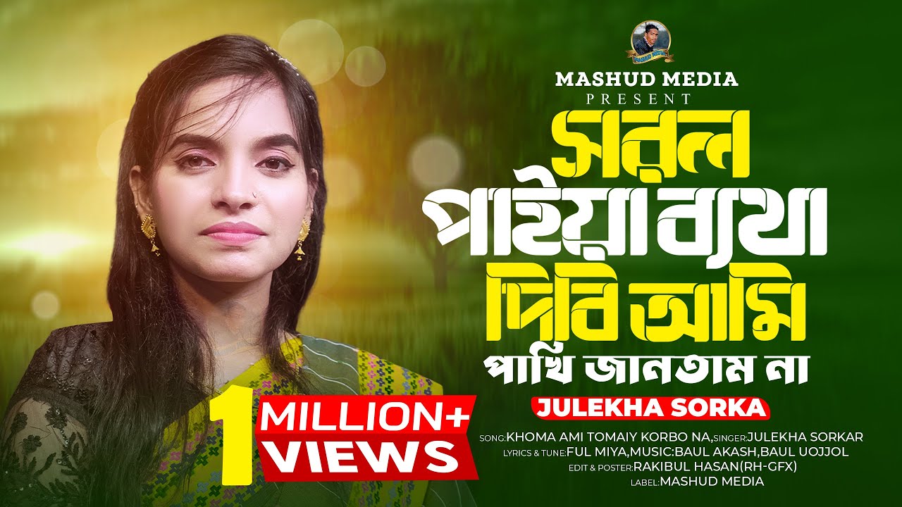 সরল পাইয়া ব্যথা দিবি আমি পাখি জানতাম না | জুলেখা সরকার | Khoma Ami Tomay Pakhi Korbo Na | New Song