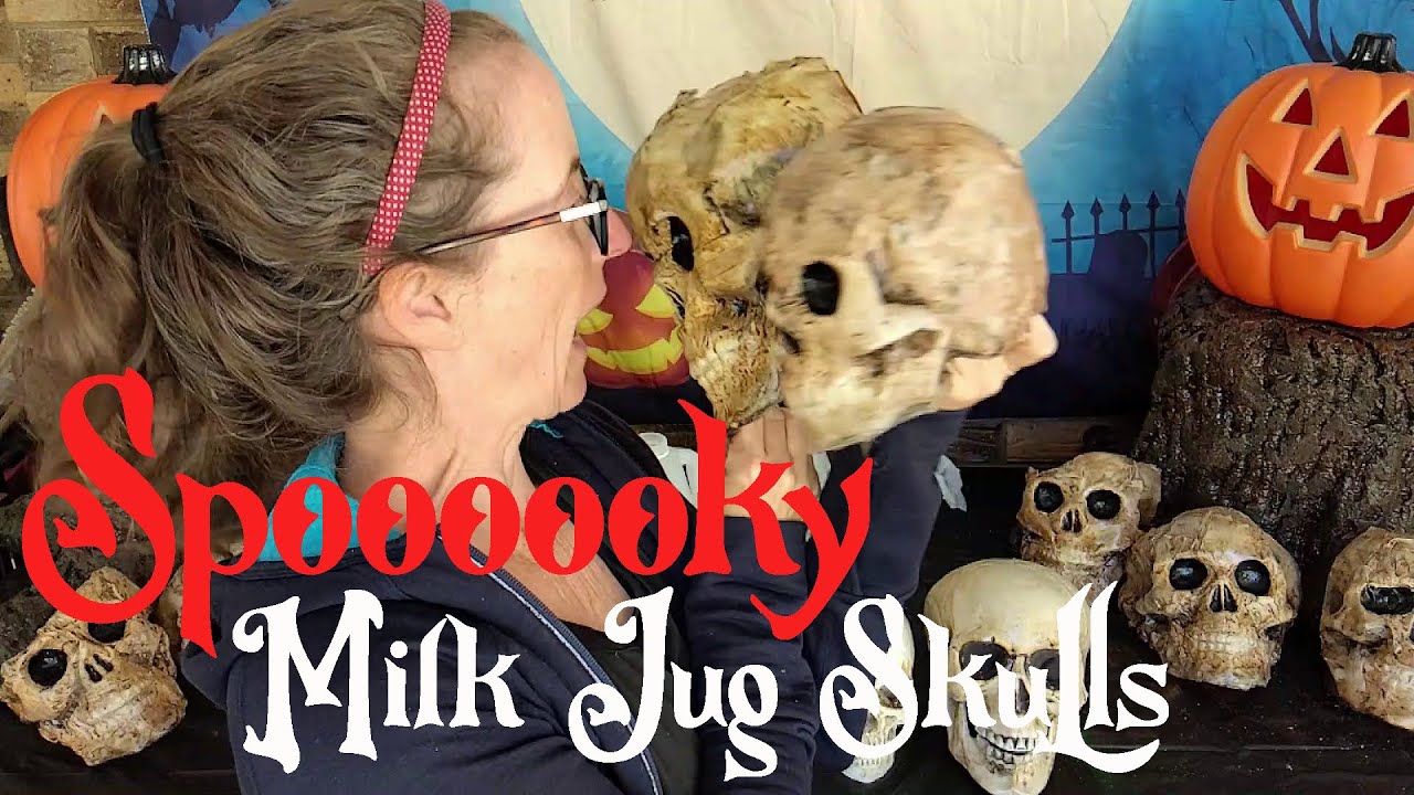 💀 DIY Halloween Skulls from Recycled Milk Jugs ♻️ | Aussie Tutorial Using Heat Gun & Paint 🔥