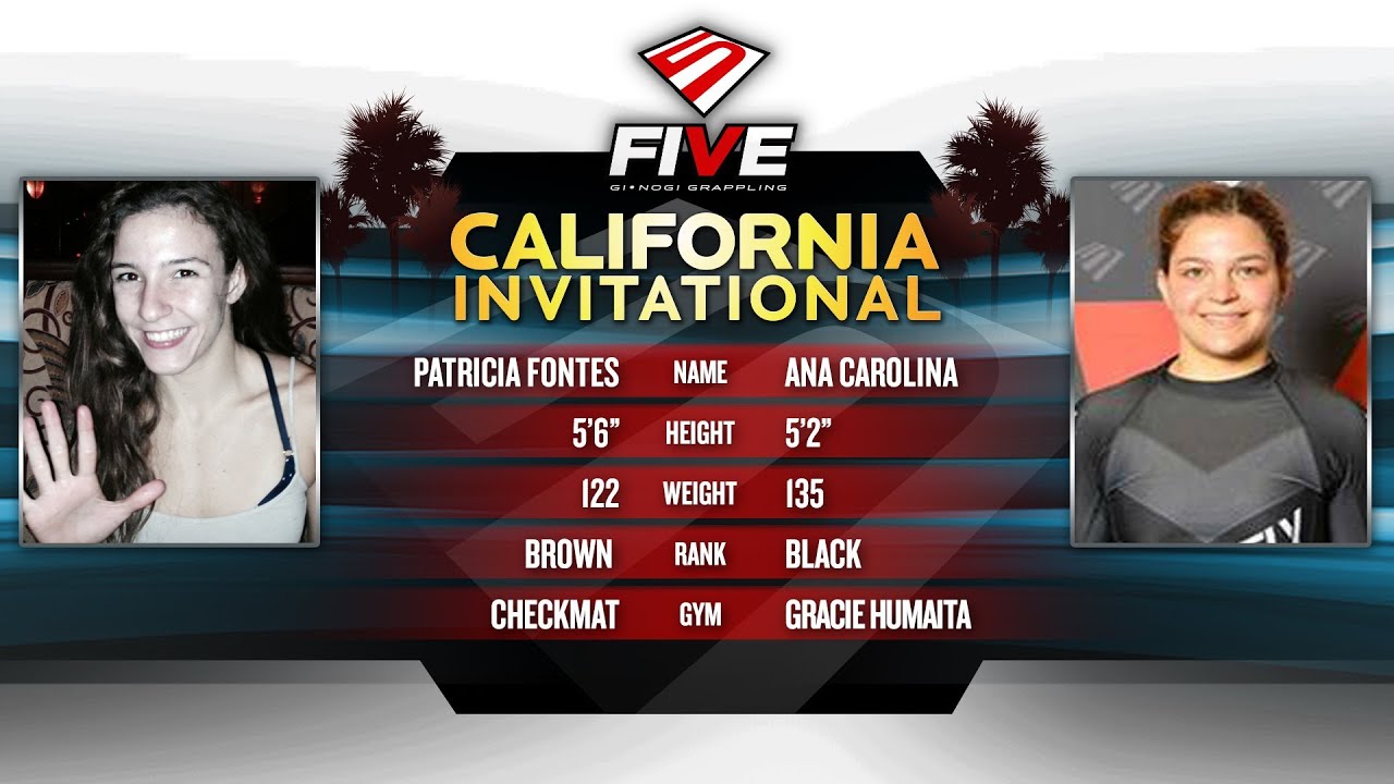 FIVE Grappling California Invitational: Patricia Fontes vs Ana Carolina in Women's Under 140 NoGi
