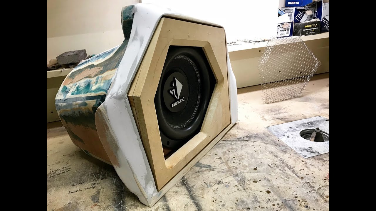 How to make custom sealed subwoofer enclosure without fibreglass - Helix Q10W in an Audi A8