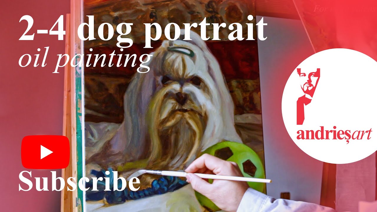 Oil painting - part 2 of 4 | time lapse - dog portrait