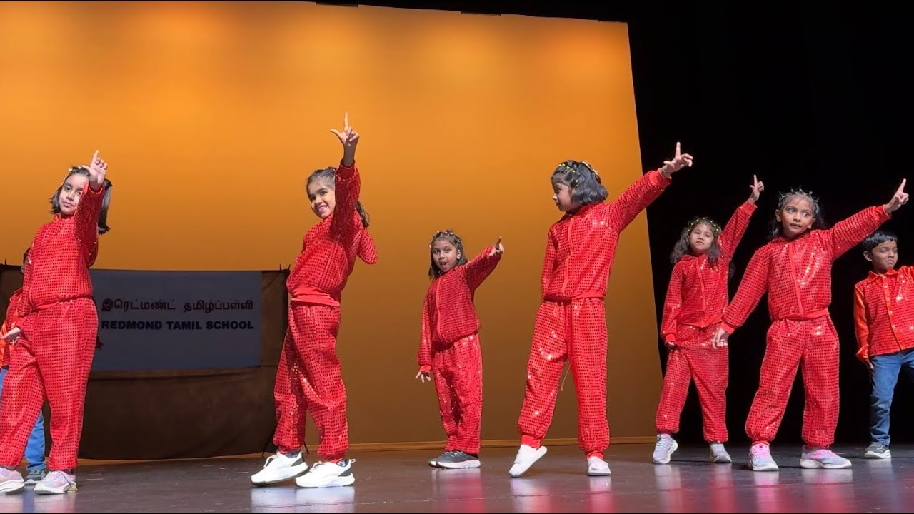Kids Dance Performance in Redmond Tamil School 🇺🇸 | Krithvi Dance | Tamil School Cultural Event