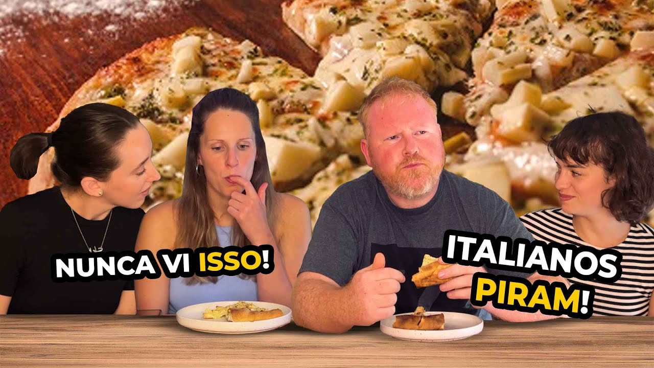 GRINGOS PROVANDO MAIS PIZZAS BRASILEIRAS (com Borda Recheada!) 🇧🇷🍕
