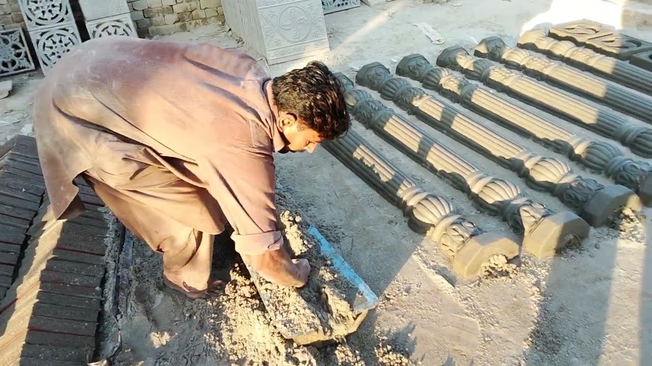 Amazing  Skills  of Making  Cement Pillar  || Big Concrete Column Pillar || DIY Cement Ideas...